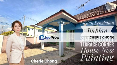Station 18 Medan Pengkalan Impian Single Storey Terrace House Corner Unit With New Painting , Perak, Ipoh