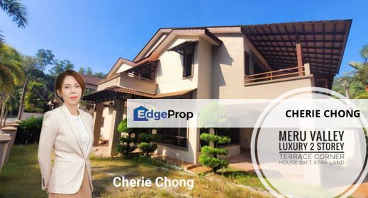 Meru Valley Ipoh Elegant 2 Storey Terrace Corner House With 20ft Extra Land Gated & Guarded Nice Greenery , Perak, Ipoh