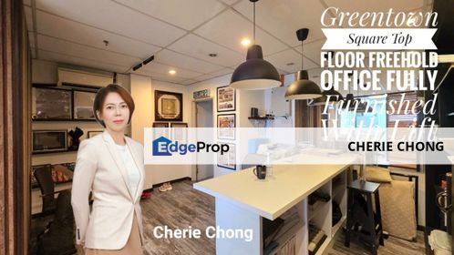 Greentown Square Top Floor Freehold Office Tastefully Design Fully Furnished With Lift , Perak, Ipoh