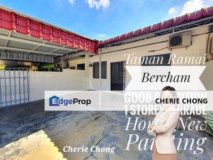 Taman Ramai Bercham Good Condition 1 Storey Terrace House New Painting , Perak, Kinta