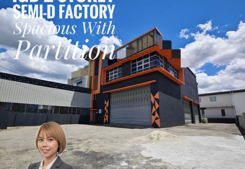 Tasek Kawasan Perindustrian IGB 2 Storey Semi-D Factory Spacious Land With Partition 