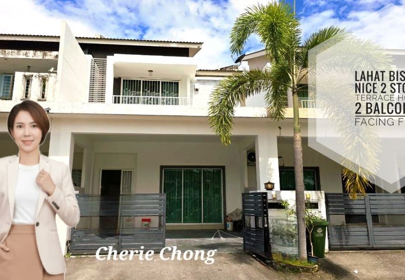 Lahat Bercham Nice 2 Storey Terrace House Facing Field With 2 Balconies High Ceiling 