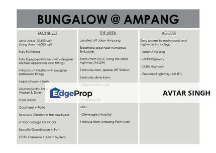 2 STOREY BUNGALOW, JALAN AMPANG KIRI, KAMPUNG BEREMBANG OFF JALAN AMPANG, KL, Kuala Lumpur, Ampang