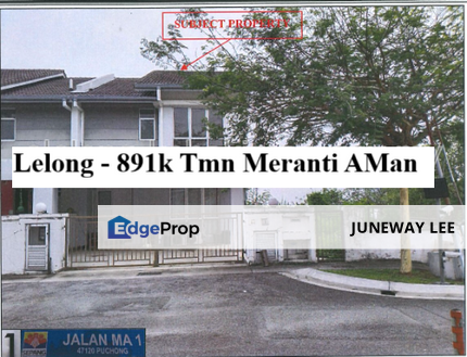 Bank Lelong 2.5 Story Semi-D : No. 1, Jalan MA 1, Taman Meranti Aman, 47120, Puchong, Selangor., Selangor, Puchong