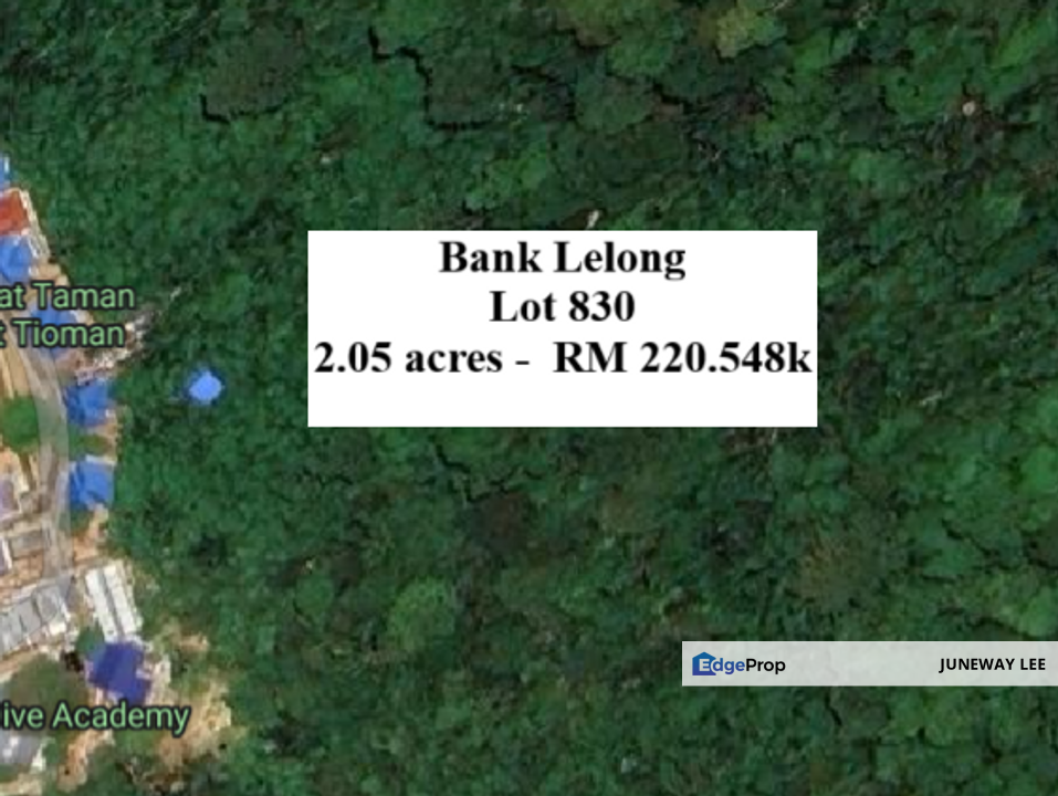 Bank Lelong Pulau Tioman Land : Kampung Tanjong Meso, Pulau Tioman, 26800, ROMPIN, Pahang., Pahang, Kuala Rompin