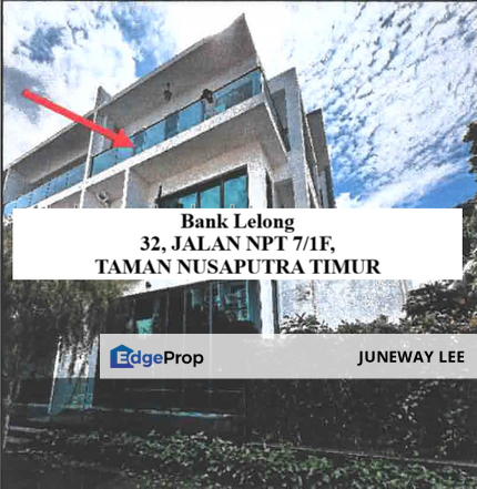 Bank Lelong 2.5 Story Terrace House Taman Nusaputra Timur ;  32, JALAN NPT 7/1F, TAMAN NUSAPUTRA TIMUR, 47130, PUCHONG, Selangor., Selangor, Puchong