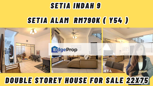 Setia Indah 9 , Setia Alam  Double Storey House For Sale 22x75-Rm790k ( Y54 ), Selangor, Shah Alam