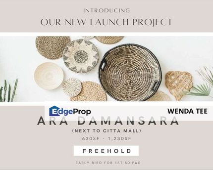 AMARA, NEW PROJECT NEAR CITTA MALL - HOT !, Selangor, Ara Damansara