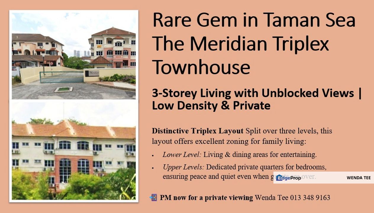 TOWNHOUSE Rare Gem in Taman Sea – The Meridian Triplex Unit, Selangor, Petaling Jaya