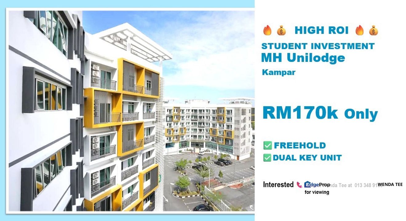 🔥 HIGH ROI INVESTMENT Freehold MH Unilodge Kampar -Dual-Key Unit, Perak, Kampar