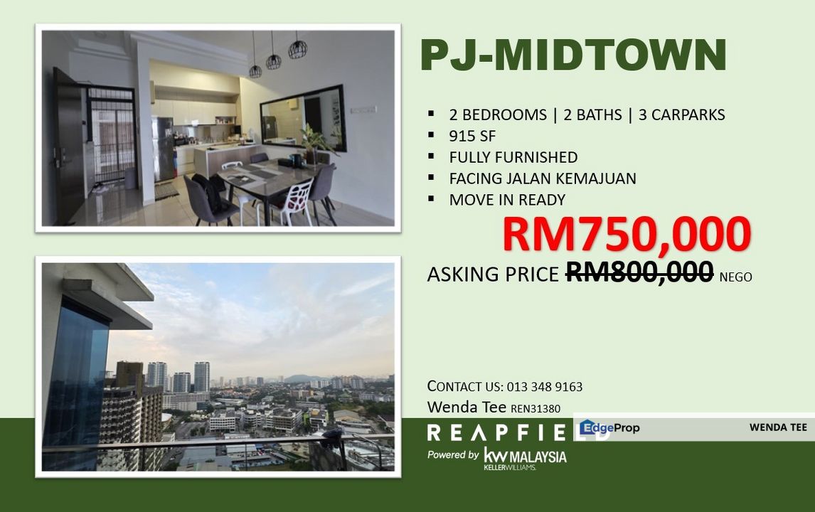 PJ Midtown 2-Beds | 2-Baths | 3-Carparks High Floor Unit Nice View, Selangor, Petaling Jaya