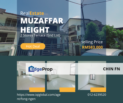 𝐓𝐚𝐦𝐚𝐧 𝐌𝐮𝐳𝐚𝐟𝐟𝐚𝐫 𝐇𝐞𝐢𝐠𝐡𝐭 𝐀𝐲𝐞𝐫 𝐊𝐞𝐫𝐨𝐡 𝐌𝐞𝐥𝐚𝐤𝐚 2 Storey Terrace for Sale Big End Lot 2200 sq.ft  24 hour Security, Melaka, Ayer Keroh