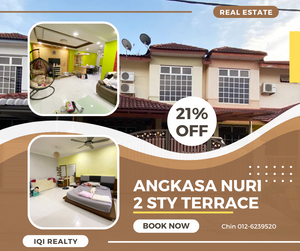 Taman Angkasa Nuri Batu Berendam Melakabelow Value 21 Nice Renovated 2