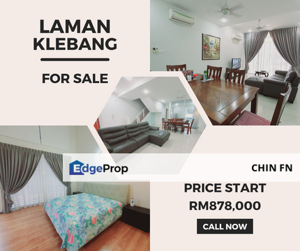 Freehold 24hr Security 3 Storey Super Link Terrace House for Sale Swimming Pool Laman Klebang Melaka, Melaka, Klebang