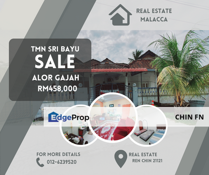 Nice and Big 5500 sq.ft Rumah 1 Sty Bungalow for Sale Tmn Seri Bayu Alor Gajah Honda Melaka, Melaka, Alor Gajah