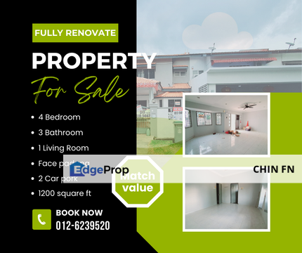 𝐓𝐚𝐦𝐚𝐧 𝐒𝐞𝐦𝐚𝐛𝐨𝐤 𝐉𝐚𝐲𝐚 𝐌𝐞𝐥𝐚𝐤𝐚 Double Storey Terrace House for Sale Face Padang Empty Field, Melaka, Melaka Tengah