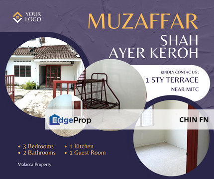 Good Price RM2xxk Single Sty Terrace House Muzaffar Shah Ayer Keroh Melaka, Melaka, Ayer Keroh