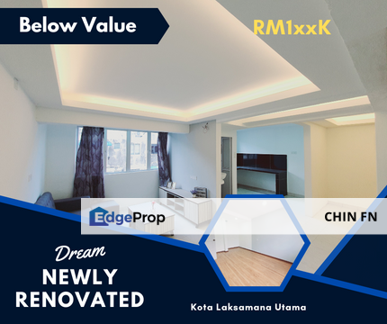 Newly Refurbish Below Value 9% Fully Renovate Kota Laksamana Utama Melaka, Melaka, Melaka Tengah