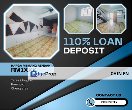 110% Full Loan Rendah Deposit Freehold 2 Sty Teres House Cheng Perdana Melaka, Melaka, Cheng