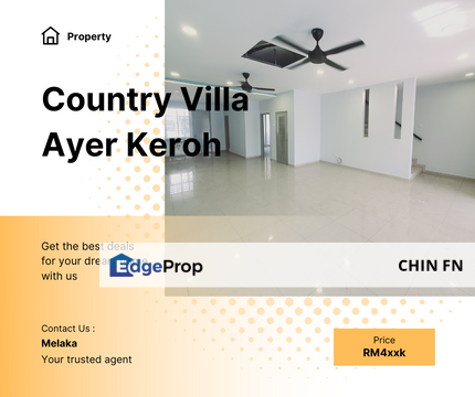 Fully Renovated 2 Sty Teres 24hr Security Country Villa Ayer Keroh Melaka, Melaka, Bemban