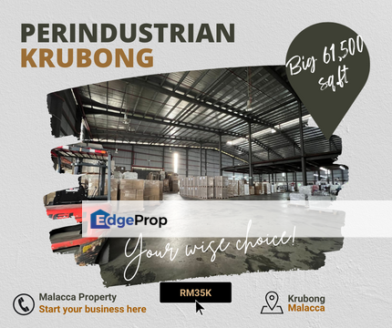 Big Factory 61,500 sqft 300 Ampere Manufacturing Perindustrian Krubong , Melaka, Krubong