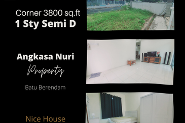 Big 3800 sqft Corner 1 Sty Semi D Angkasa Nuri Infineon CTRM Batu Berendam