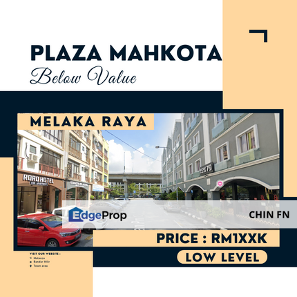 Low Level Ready Tenant RM2xxk Plaza Mahkota Melaka Raya Bandar Hilir, Melaka, Melaka Tengah