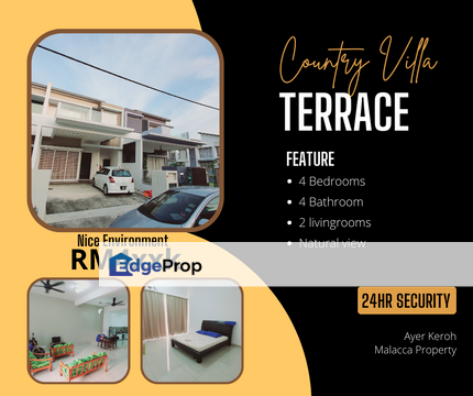 Below Value 7% House 2 Sty Terrace 24hr Security Country Villa Ayer Keroh, Melaka, Ayer Keroh