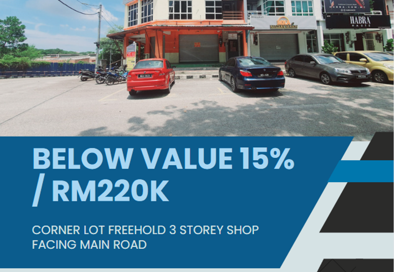 Corner Below Value 15% RM220K Freehold Ayer Keroh Permai Bukit Beruang