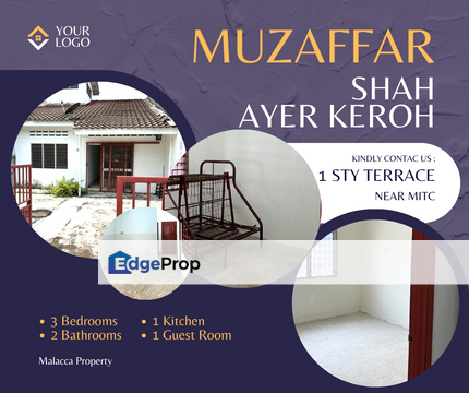 Good Price RM2xxk Single Sty Terrace House Muzaffar Shah Ayer Keroh, Melaka, Ayer Keroh