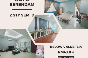 Below Value 16% / RM90K Renovated 2 Sty Semi D Batu Berendam Putra Infineon