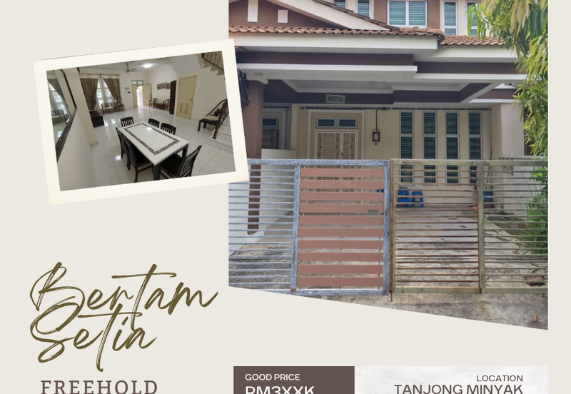 Freehold Renovate Furnish 2 Sty Teres House Bertam Setia Tanjong Minyak
