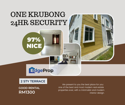 End Lot Nice Environment 2 Sty Terrace with 24hr Security One Krubong, Melaka, Krubong