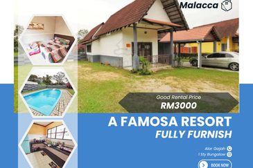 Fully Furnished Nice 1 Sty Bungalow A Famosa Resort Alor Gajah