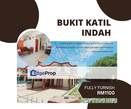 Corner Lot Big House Fully Furnish 2 Sty Terrace Bukit Katil Indah, Melaka, Bukit Katil