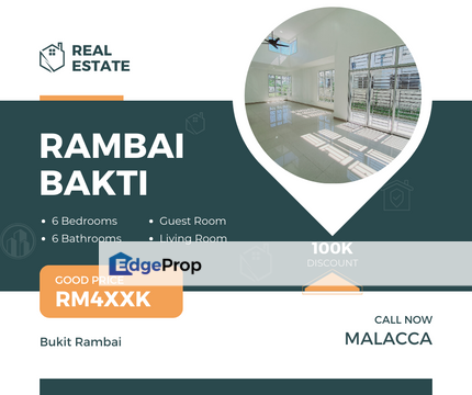 Super Below Value RM100K Freehold 1 Sty Bungalow Bukit Rambai Bakti, Melaka, Bukit Rambai