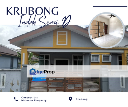 100% Full LPPSA Loan Rumah Cantik Freehold 1 Sty Semi D Krubong Indah , Melaka, Krubong