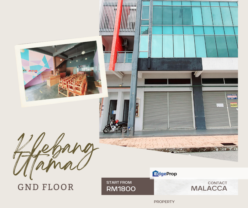  Grd Floor Fully Furnish Restaurant Klebang Utama, Melaka, Klebang