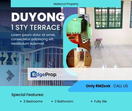 Nice Price 1 Sty Terrace House Duyung Seri Duyong 2 Semabok, Melaka, Melaka Tengah