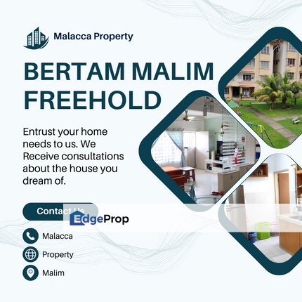 Lower Level Freehold Title Bertam Malim Apartment Batu Berendam, Melaka, Bertam Malim