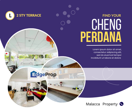 Nice & Big 1646 sq.ft 2 Sty Terrace House Desa Cheng Perdana, Melaka, Cheng