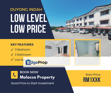 Low Level Good Price Rumah Pangsa Duyong Indah Semabok, Melaka, Melaka Tengah