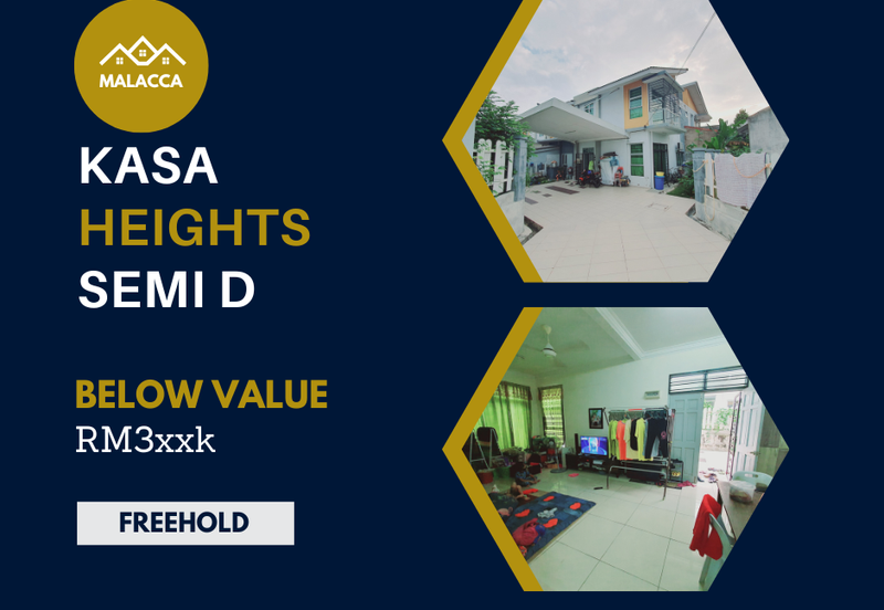 Below Bank Value 13% 2 Sty Semi D Kasa Height Heights Honda Alor Gajah