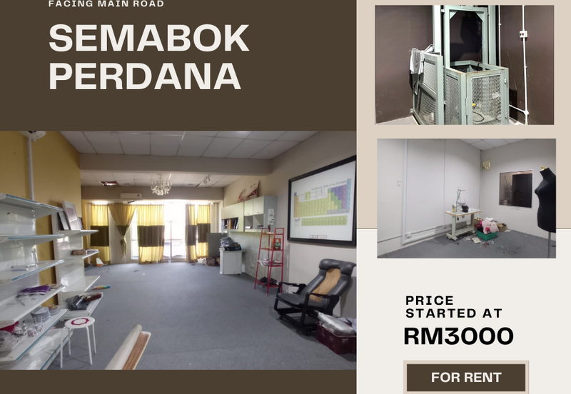 Facing AMJ Main Road Highway 2 Sty Shop Semabok Perdana GH Hospital