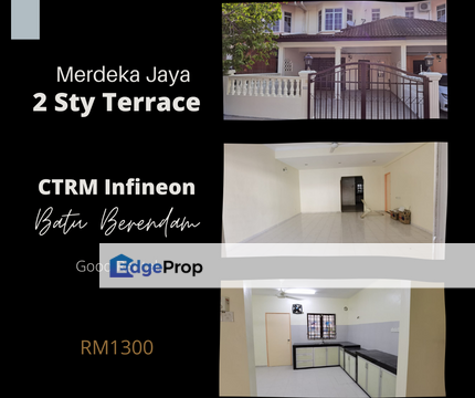 Nice House 2 Sty Terrace Merdeka Jaya Infineon Batu Berendam CTRM, Melaka, Batu Berendam