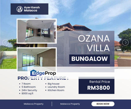 Big Land 8000 sq.ft 2 Sty Bungalow with 7 Room Ozana Villa Ayer Keroh, Melaka, Ayer Keroh