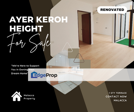 100% Full Loan Fully Renovated 1 Sty Terrace House Ayer Keroh Height, Melaka, Ayer Keroh