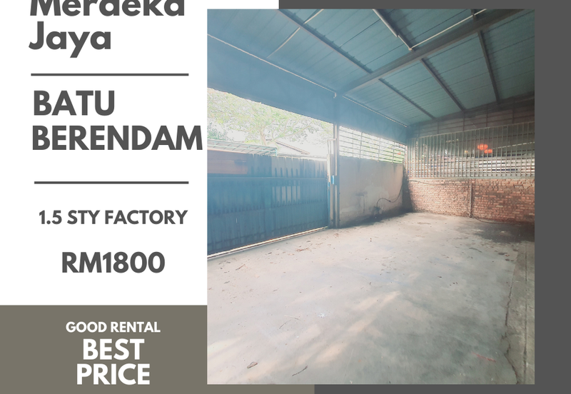 Low Price Big Factory 3200 sq.ft Taman Thamby Chik Karim Batu Berendam