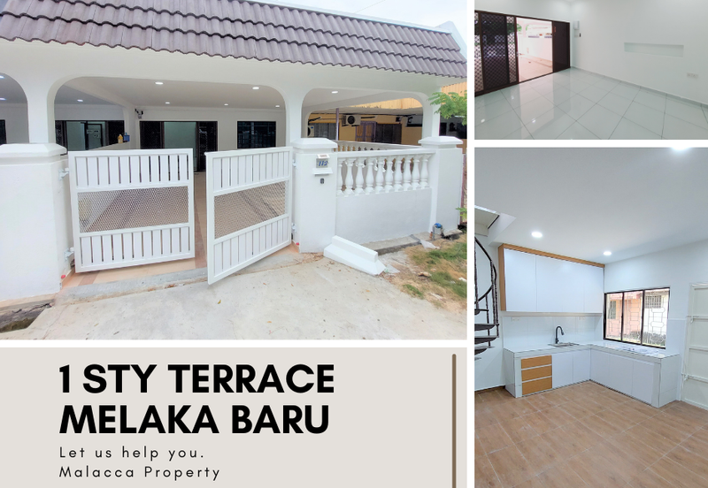 Facing Padang Renovated 1 Sty Terrace Melaka Baru Batu Berendam