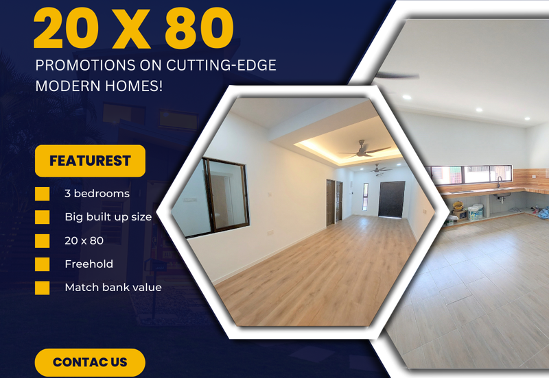 Big Freehold 20 x 80 Renovated 1 Sty Teres House Datuk Palembang Bukit Baru